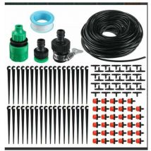 Choyclit - Ensemble de système d'irrigation goutte à goutte réglable de 30 m, goutteur d'irrigation goutte à goutte réglable, système d'arrosage