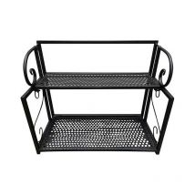 Choyclit - Etagère Rangement Douche,étagère en fer à deux niveau Organisateur Panier,Panier Etagère sous Etagère Panier de Rangement pour Placards de