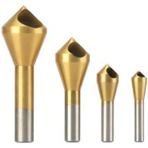 Fraise à Ébavurer Chanfreiner Foret en hss Conique pour Perçage Métal Bois 4pcs - Choyclit