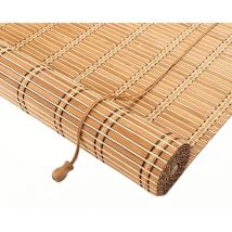 Ineasicer Store à Rouleau en Bambou Naturel,Store Enrouleur Exterieur,Store en Bois de Qualité Supérieure pour Portes de Fenêtres de Cuisine,Stores