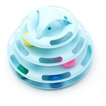 Jouets Chat 2 en 1, Jouet Labyrinthe Chats 4 Couches, Jouet Balles pour Jeu Chat Chaton, Jouet Chat Interactif - Choyclit