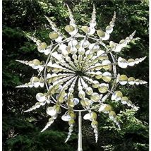 Choyclit - Kinetic Sculpture Moulin à Vent en Métal Unique Moulin à Vent Magique avec Jardin avec Acier Inoxydable Jardin Extérieur Spinners pour la