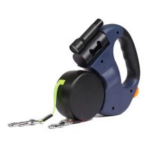Choyclit - Laisse Double pour Chien Rétractable avec Deux Longs Cordons de 3 Mètres, Laisse pour Chien Double à 360 ° sans Enchevêtrement pour
