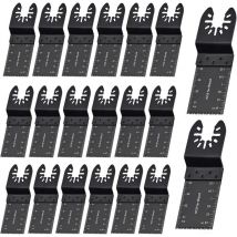 CHOYCLIT Lot de 20 lames de scie oscillante universelle à dégagement rapide pour DeWalt, Bosch, Fein, Makita, Multimaster Dremel 35 mm