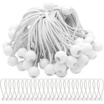 CHOYCLIT Lot de 75 Tendeur Elastique Cordons Élastiques avec Boules Sandow Elastique Boules Elastiques pour chapiteaux, tentes, bannières et bâches