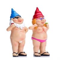 Choyclit - Nain de jardin-Nains de Jardin Nains de Jardin Nus Amusants - Petites Statues grossières - Cadeau de Jardinage pour Les familles et Les