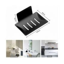 Choyclit - Noir) Porte Savon Mural sans Perçage Porte-Savon Doucheen Acier Inoxydable Porte Savon inox Auto-Adhésif pour Stocker Eponges Brosses