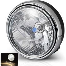 Choyclit - phare avant de moto, phare avant de moto rétro phare avant adapté pour CB400/Hornet 250/VTEC(Lentille claire)