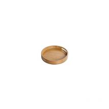 Choyclit - Plateau de service rond en bois avec poignées, plateau décoratif rond, en bambou naturel, Utilisé pour les Collations, les Fruits, le