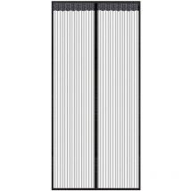 CHOYCLIT Rideau de porte magnétique noir en 120x210 CM pour portes fenêtres Anti Moustiques Mouches RWMoustiquaire de fenêtre