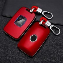Rouge Voiture Clé Étui Coque de clé Résistant à l'usure et aux Chutes Compatible avec Renault Koleos Kadjar Megane Captur Espace Accessoire clé de