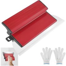 Spatule Enduit Set, Douceur Double Face Couteau Enduit, 25cm Parfait Liss Couteau a Enduire, pour Mastic, Béton Lisseuse Enduit Couteau à Enduire (25