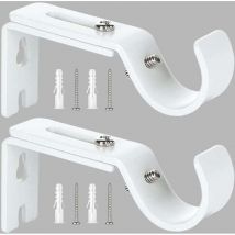 Support de Tringle à Rideau Réglable,2 Pcs Supports Murale Réglables,Support pour Tringle à Rideau,Compatible avec les tringles à rideau d'un