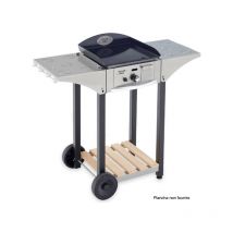 Roller Grill - carro de acero inoxidable y madera para plancha 400 - chps400