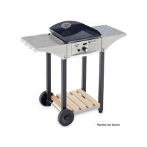 Servierwagen aus edelstahl und holz für plancha 400 Roller Grill chps400