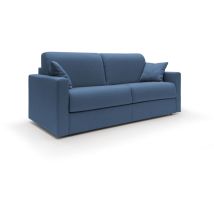 Chris Schlafsofa Mit 18 Cm Hoher Matratze Stoff T13 166 Cm (mat. 120x197) Blau - Blu