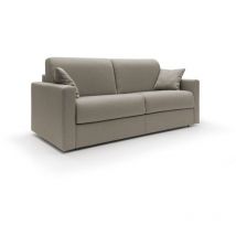 Divani.store - Chris Sofá cama convertible en tejido impermeable 206 cm (mat. 160x197) Taupe