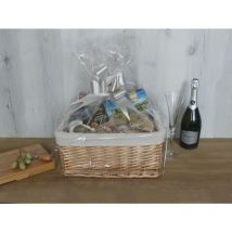 Marco Paul - Christmas Hamper Kit Wicker Basket, Make Your Own Hamper, Natural Wicker Basket Hamper Kit (Basket with Liner)