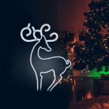 Marco Paul - Christmas Rope Lights Reindeer Xmas Silhouette led Lit 90cm Waterproof Indoor/Outdoor Lighting Christmas Fairy Lights