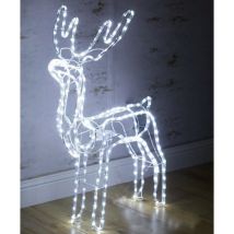 Marco Paul - Christmas Motorised Reindeer Rudolf Light Rope led Lit Xmas Lighting (116cm)