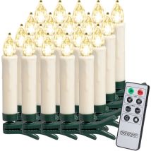 Monzana - deuba Battery Powered Clip On led Candle Christmas Tree Lights White/Multi 20Pcs Warm White
