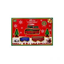 Festive - Christmas Tree Train Set with Light - Battery Operated Round Tree Base Train Set