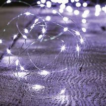 Stringa luminosa per interni 10 m bianco freddo 100 led a batteria - Feeric lights & christmas