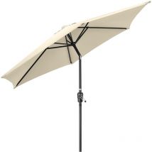 2.7m Crank and Tilt Parasol - Cream