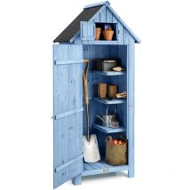 Narrow Garden Shed - Blue