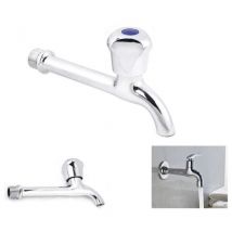 Chrom-Wandarmatur Für Badezimmer Oder Küche, 1/2"-Anschluss, 17 Cm Langer Auslauf, Dgo-152