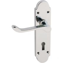 George Boyd - Chromaxe Scroll Lever Lock Set Polished Chrome