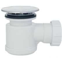Essentials - mx 50mm Shower Waste hi flow Chrome Top Easy Clean Trap for Shower Tray wab