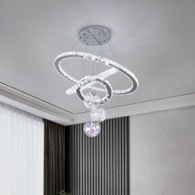 Chrome Accent 150cm H Crystal LED Pendant Light