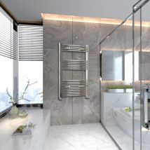 Biubiubath - Chrome Camber Bathroom Towel Radiators Modern Design1200x600mm