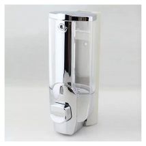 (chromé) Distributeur de Savon pour Montage Mural - Distributeur de Savon Mural, Rechargeable - Distributeur de Savon pour Gel Douche et shampoing