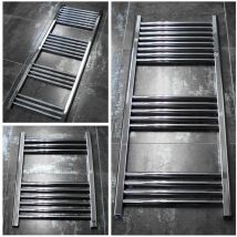 Hydros - Chrome Heated Towel Rail Bathroom Radiator - Choice of Sizes, 500 x 1400mm-No valves