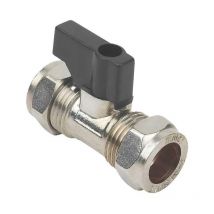 Chrome Isolation Valve 15mm Quarter Turn Lever wras