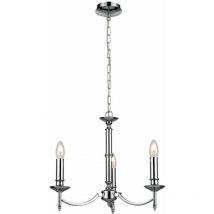 Chrome pendant Petrushka 3 Bulbs