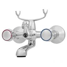 Invena - Chrome Bath Tap Filler With Shower Mixer Wall Mounted