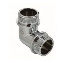 Invena - Chrome Plated Brass Male Elbow Pipe Fitting Connection MxM 1/2'