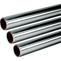 Buyaparcel - Chrome Plated Copper Tube 15mm 3x 1m Length bs EN1057 R250 British Copper 3.0m