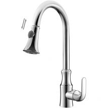 Chrome-plated countertop sink mixer tap - Saona