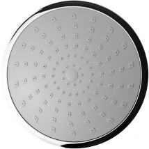 Fnx Bathrooms - Chrome Round Easy Clean Fixed Swivel Shower Head with Elbow - 200x200mm