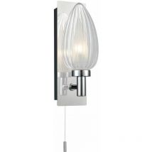 Franklite - Chrome Bathroom Wall Light 1 Bulb Width 6 Cm