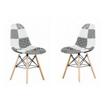 Set aus 1/2/4 Chrono Patchwork Eiffel Esszimmerstuhl – 2er-Set – Mehrfarbig - Multi