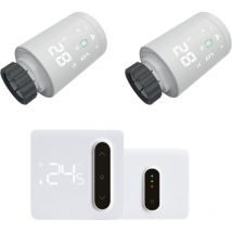 Homcloud - Chronothermostat intelligent Wi-Fi + 2 kits de vannes thermostatiques