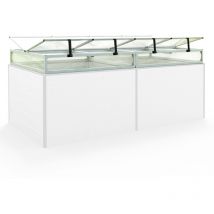 Châssis de jardin en aluminium / Plaques double paroi Serre pour plantes pour jardin, balcon, fenêtre de toit avec ouverture, résistant aux uv et aux