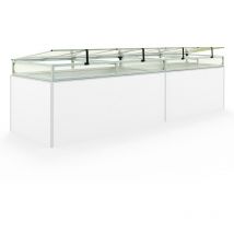 Châssis de jardin en aluminium / Plaques double paroi Serre pour plantes pour jardin, balcon, fenêtre de toit avec ouverture, résistant aux uv et aux