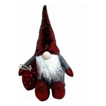 Grand Gnome avec Patette Chapeau Tissu 40 cm Deco Marionnette