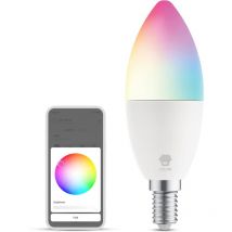 C372C Lampadina Candela Smart E14 Wifi Lampadina Intelligente Decorativa Colorata per Risparmio Energetico Regolabile da Smartphone e Compatibile con